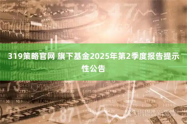 319策略官网 旗下基金2025年第2季度报告提示性公告